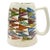 Vintage College University Pennants Ceramic Stein Mug For Sale