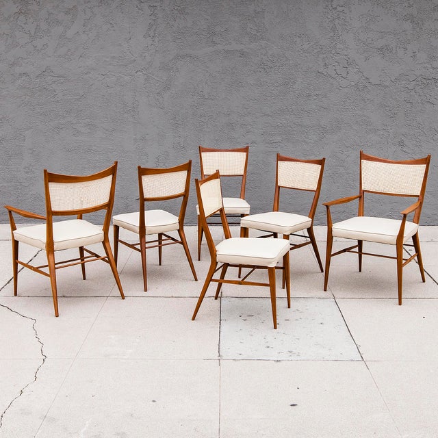 Wood 1950s Mid Century Modern Mahogany Dining Chairs Attributed to Paul McCobb for Directional For Sale - Image 7 of 12
