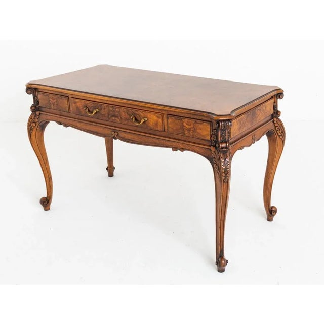 French Style Burr Walnut Centre Table, 1920s For Sale - Image 6 of 8
