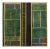 Fields No. 8 - Original Green and Gold Geometric Mixed Media Acrylic Painting on Wood Panel For Sale
