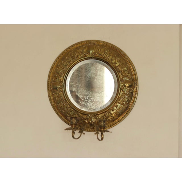 Mid-Century Swedish Brass Double Arm Sconces with Mirrors, Set of 2 For Sale - Image 5 of 13