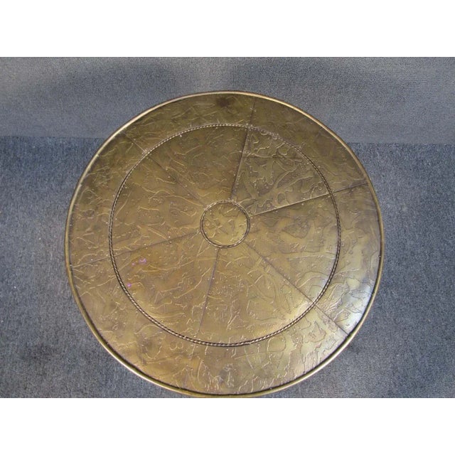 Asian Mid-Century Metal Center Table For Sale - Image 3 of 4