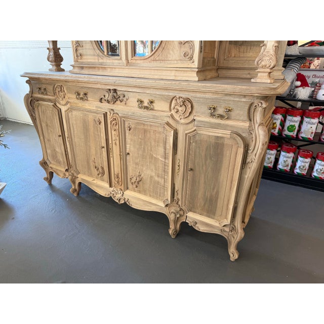 Wood 19th. C. French Bleached Walnut Buffet À Deux Corps For Sale - Image 7 of 12
