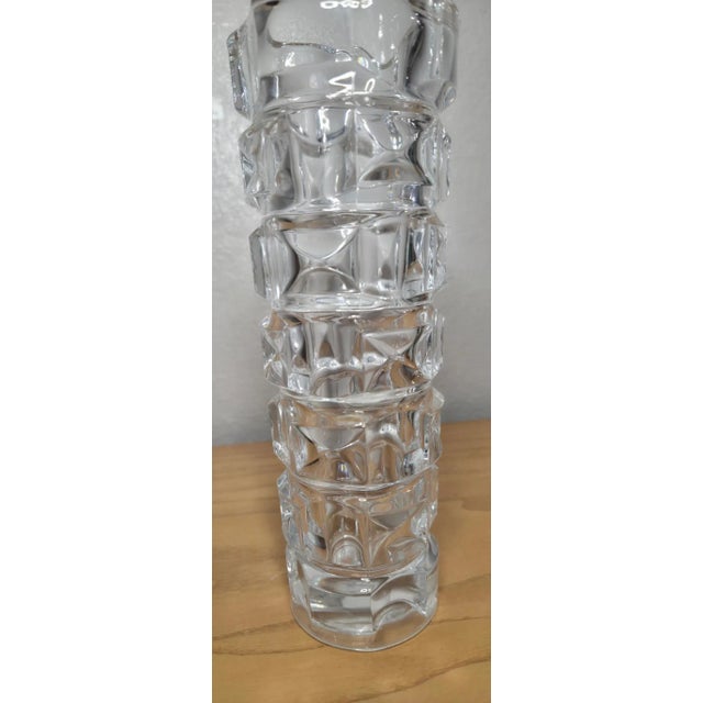 1970s Vintage 1970s Luminarc “Windsor” Glass Vase – Brutalist Modernist Design | Made in France | 8.75” Tall For Sale - Image 5 of 6