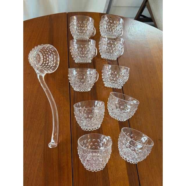 Early 20th Century Duncan & Miller Hobnail Punch Bowl Set - 12 Pieces For Sale - Image 11 of 12