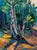 Presque Isle (Day 97) June 24, 2023 by Primary Hughes | Oil Painting of birch trees in a forest setting For Sale