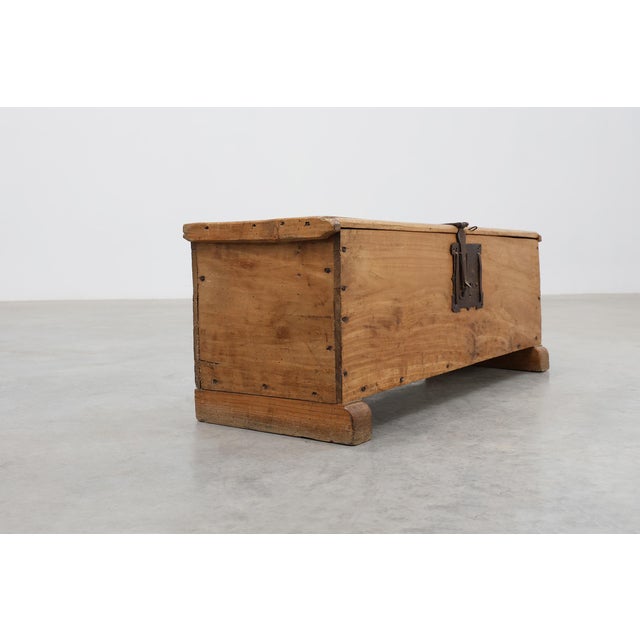 Rustic Oak Wooden Chest, France, 1900 For Sale - Image 5 of 11