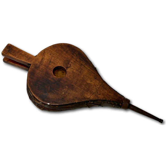 Unusual Antique American Rustic Hand Made & Hand Painted Decorated Shipboard Blacksmith Belllows - Circa Mid 1800s For Sale - Image 14 of 18