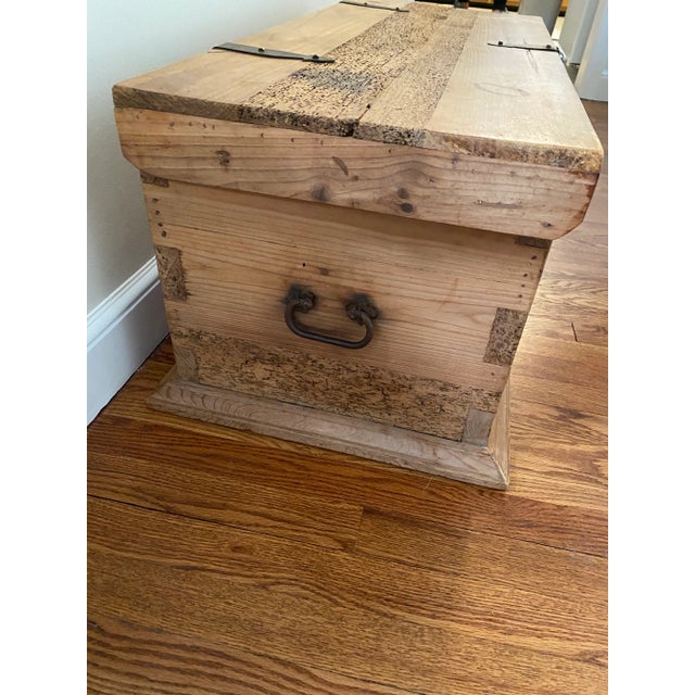 1980s 1980s Vintage Wood Chest For Sale - Image 5 of 6