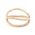 Modern Ferkos .12ctw Diamond X Band Ring, 14k Yellow Gold, Ring Size 4.5 For Sale - Image 3 of 6