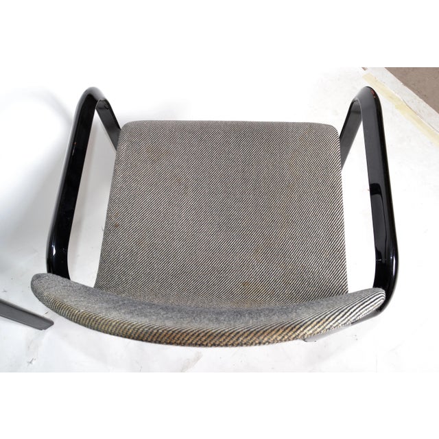 Wood Gae Aulenti for Knoll International Armchairs Mid-Century Modern 1975 - Pair For Sale - Image 7 of 13