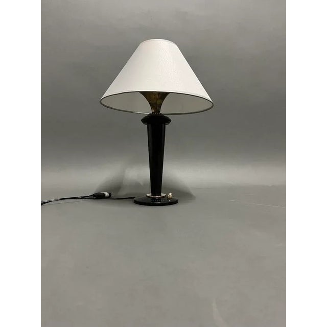 Mid-Century Modern Leather Desk Lamp from Lancel, 1940s For Sale - Image 3 of 12