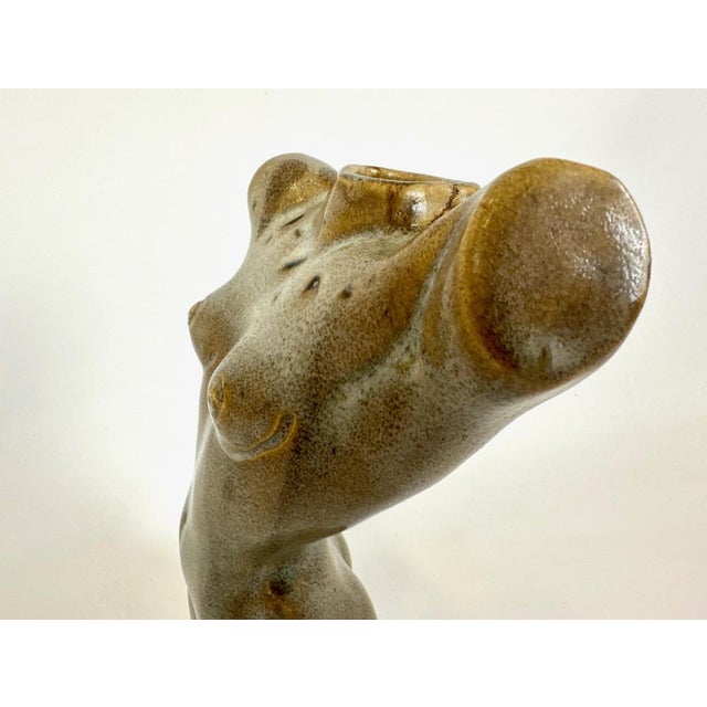 Ceramic Mid-Century Modern Female Torso Ceramic Vase, 1950s For Sale - Image 7 of 9