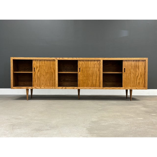 1970s 1970s Refinished Oak Sideboard Credenza For Sale - Image 5 of 10