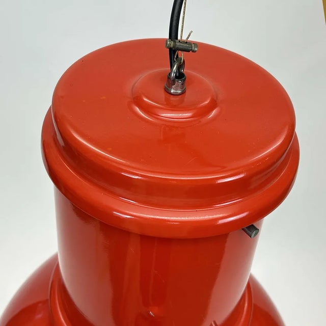 Industrial Red Lamp by Roberto Menghi for Fontana Arte, 1970s For Sale - Image 10 of 13