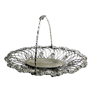 Art Nouveau Fruit Basket from Norblin & Co, Poland, 1900s For Sale