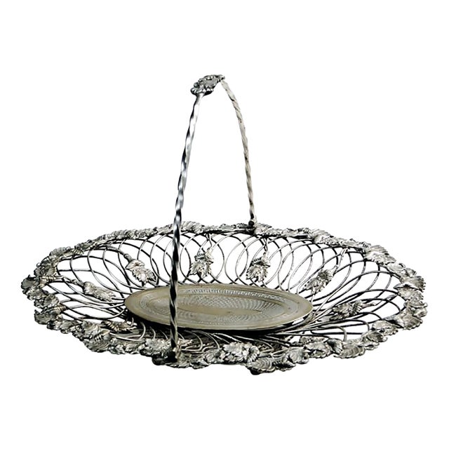 Art Nouveau Fruit Basket from Norblin & Co, Poland, 1900s For Sale