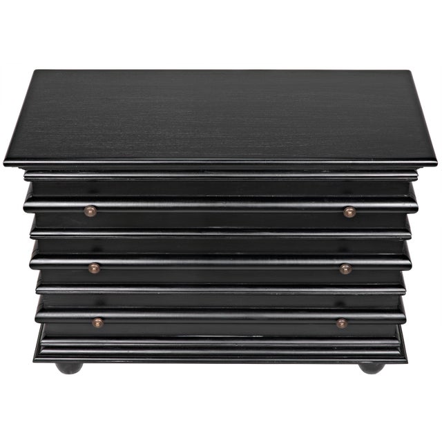 With a design inspired by the jacket of a classic first edition, this handsome, handcrafted mahogany chest features bun...