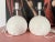 1960s Lightolier White Ball Lamps & Shades - a Pair For Sale - Image 15 of 17