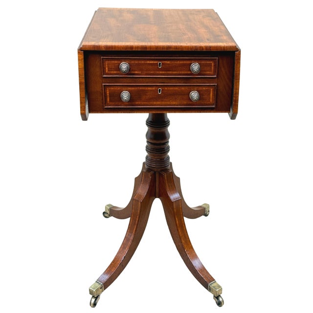 Brown Georgian Mahogany Baby Pembroke Table, 1800 For Sale - Image 8 of 15