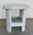 Stylish Currey & Company Moder Small White Porcelain Indoor/Outdoor Stool, showroom floor sample