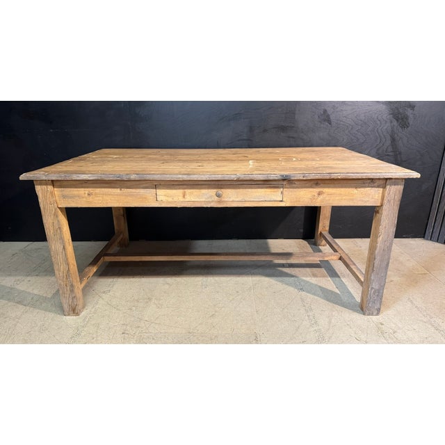 French Pine Farmhouse Dining Table, 1890 For Sale - Image 3 of 17