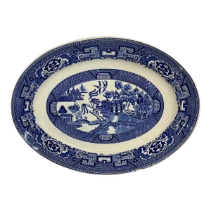 1940s Americana Chinoiserie Homer Laughlin Blue Willow Platter