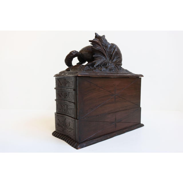 Antique Black Forest Jewelry Box in Fruitwood, 1880 For Sale - Image 13 of 18