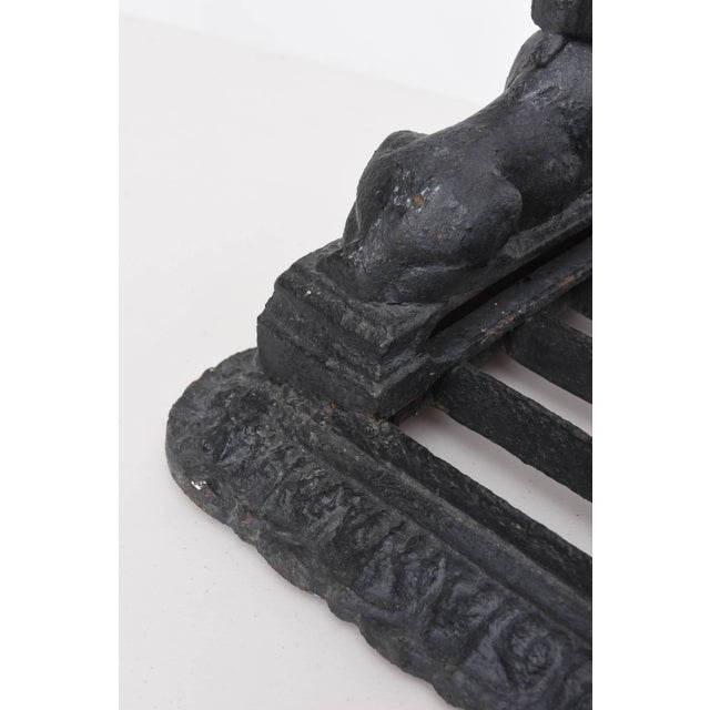 Black Antique Egyptian Motif Boot Scraper by Archibald Kenrick & Sons, England, 1815-1820 For Sale - Image 8 of 11