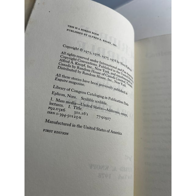 1978 Scribble Scribble Nora Ephron First Edition Book For Sale - Image 4 of 6
