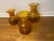 Glass Mid 20th Century Vintage Italian Amber Tortoise Blown Glass Vases- Set of 3 For Sale - Image 7 of 10