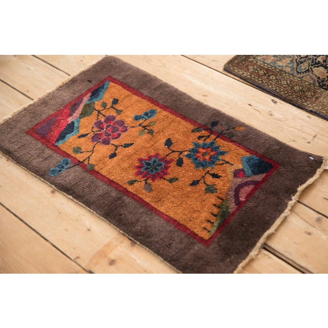 Vintage Nichols Art Deco Rug Mat - 1'6" x 2'5" For Sale In New York - Image 6 of 8