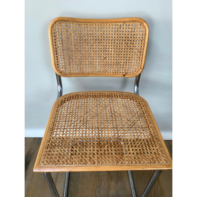 Metal 1970s Attributed to Marcel Breuer Cesca Cantilever Bar Height Chair For Sale - Image 7 of 7