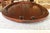 Antique Oval Hand Carved Wood Mahogany Tray With Brass Handles For Sale - Image 4 of 8