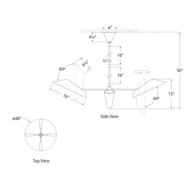 Modern AERIN for Visual Comfort Signature Franca Small Pivoting Chandelier in Hand-Rubbed Antique Brass with White Shades For Sale - Image 3 of 3