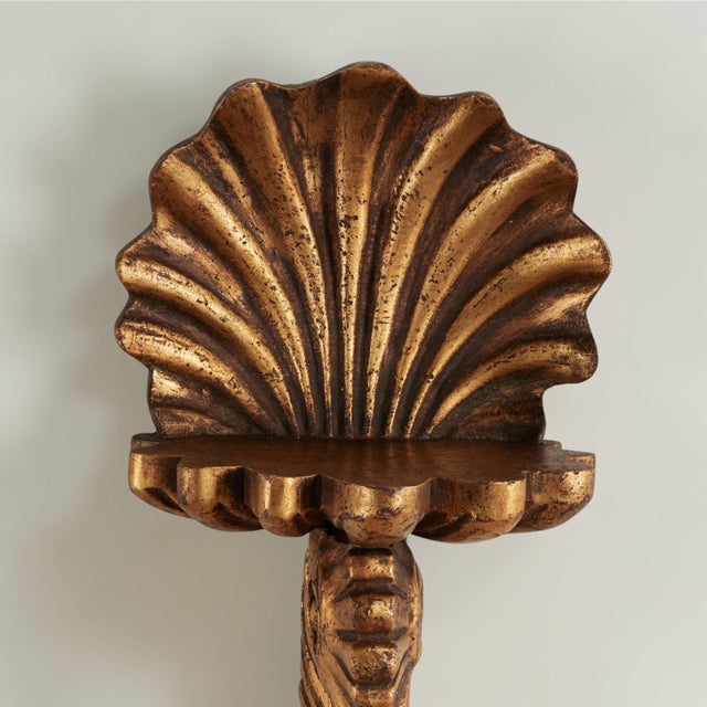 Group of Four Antique Italian Seashell and Seahorse Wall Brackets For Sale - Image 10 of 18