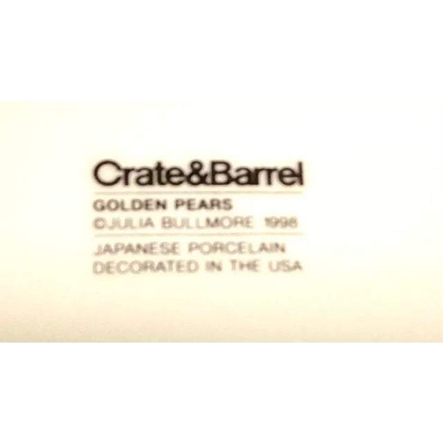 Ceramic Crate & Barrel Julia Bullmore “Golden Pears” Dessert Plates- Set of 4 For Sale - Image 7 of 7