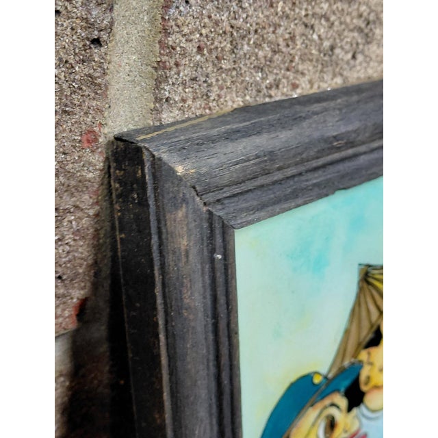 Framed Punakawan Reverse Glass Painting of Petruk Giving a Speech For Sale In Greensboro - Image 6 of 9