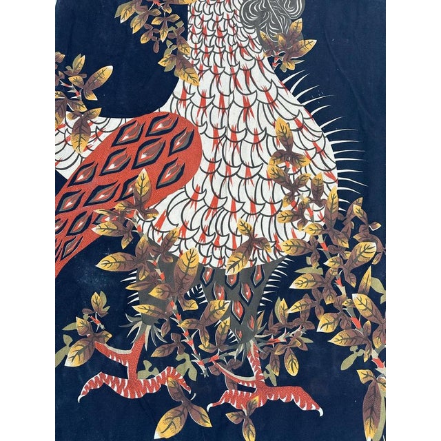French Hand Printed Rooster Tapestry by Lurçat For Sale - Image 3 of 14