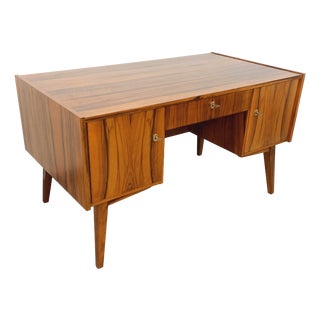 Vintage Scandinavian Double-Sided Executive Desk in Teak, 1960s For Sale