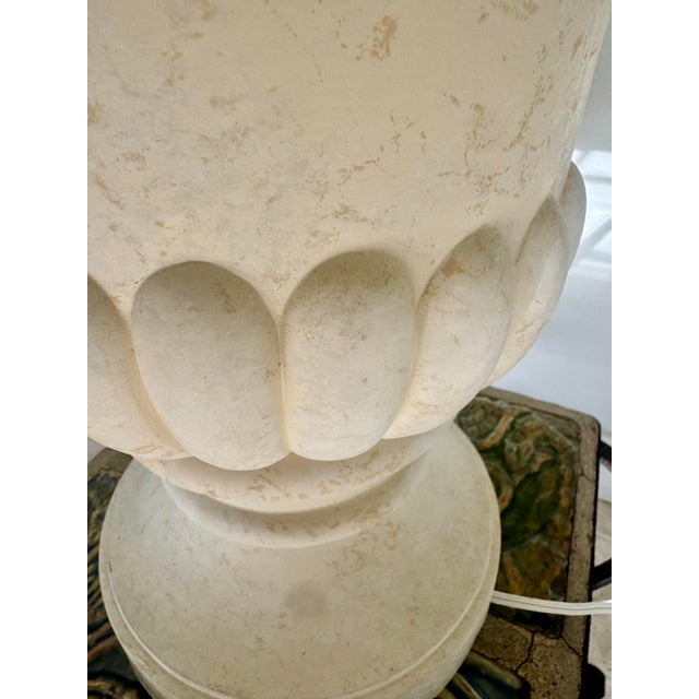 Neoclassical Air of Bon Art 1989 Neoclassical Plaster Urn Table Lamps - a Pair For Sale - Image 3 of 7