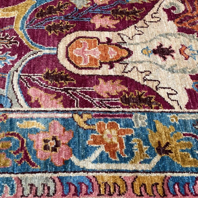 Burgundy Fine Burgundy Persian Bakhshayesh Hand-Knotted Wool Rug - 8' X 9'11" For Sale - Image 8 of 12