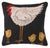 Contemporary Hen with 3 Chicks Hook Pillow, 18" x 18" For Sale - Image 3 of 3