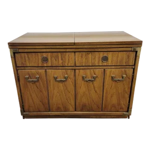 Vintage Huntley Thomasville Campaign Style Server Dry Bar