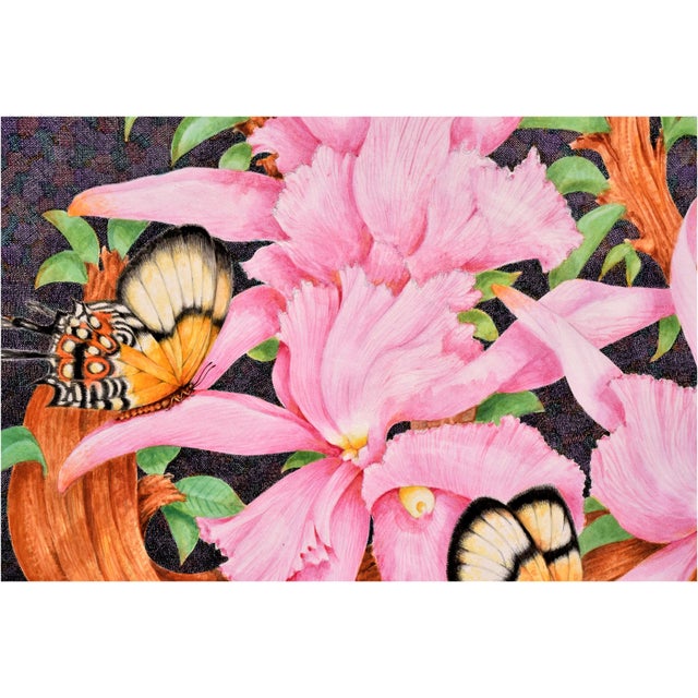 Butterflies and Hibiscus by Ben Black For Sale - Image 4 of 6