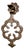 Large 19th Century Pierced Brass Door Knocker For Sale