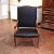 French 19th Century French Louis XV Carved Walnut Armchair With Black Leather For Sale - Image 3 of 8
