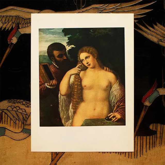 Baroque 1953 After Titian "Allegory", Vintage First Edition Full-Color Print For Sale - Image 3 of 8