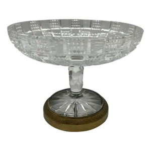Antique French Cut Glass & Bronze Ormolu Mounted Compote