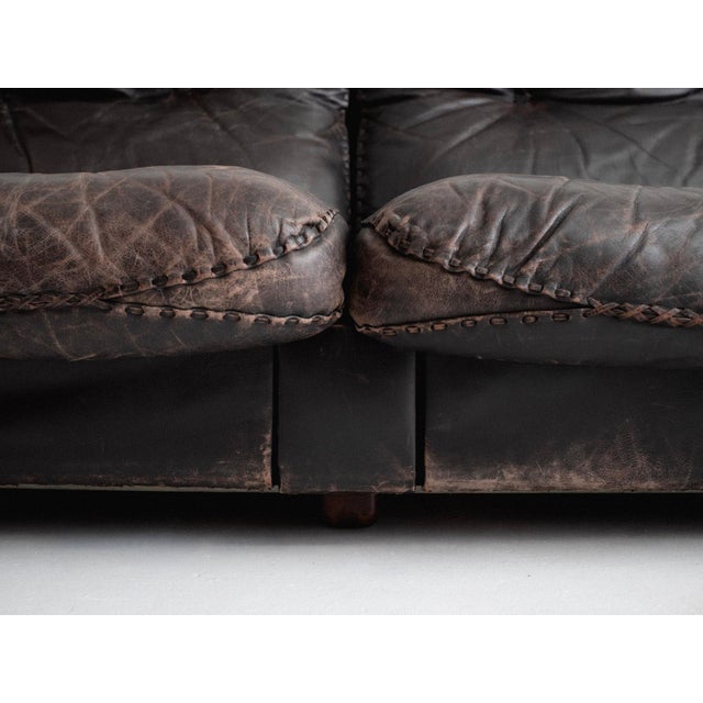 "Ds101" Leather Sofa by De Sede, 1970s For Sale - Image 9 of 12